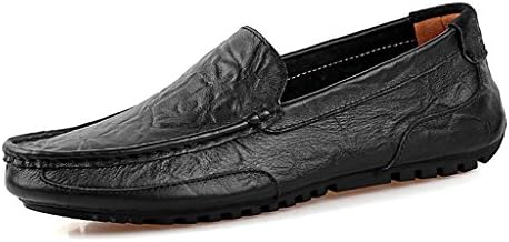 Wandefull Men's Leather Loafers Shoes Driving Mocassins (US 9/27.0cm, Black)