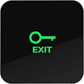 Touch Exit Button for Access Control LED Indicator DC 12V Surface Mount | Ultra Slim Design, Push to Exit Button with 2 Color LED Indicators, DC 12V-24V, NO/NC/COM Output Door Release Switch