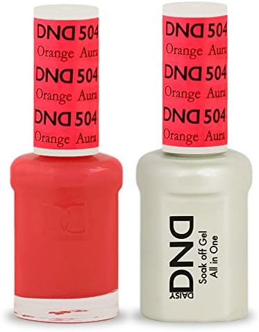 DND Soak Off Gel Polish Dual Matching Color Set 504, Orange Aura