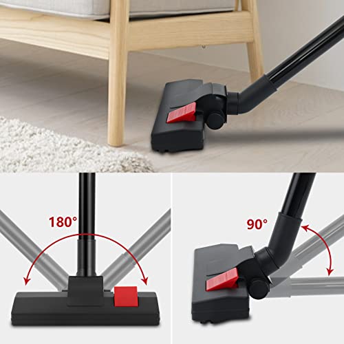 Corded Vacuum Cleaner, 17KPa Powerful Suction with 600W Motor, 4 in 1 Lightweight Handheld Stick Vac for Pet Hair Hard Floor and Carpet