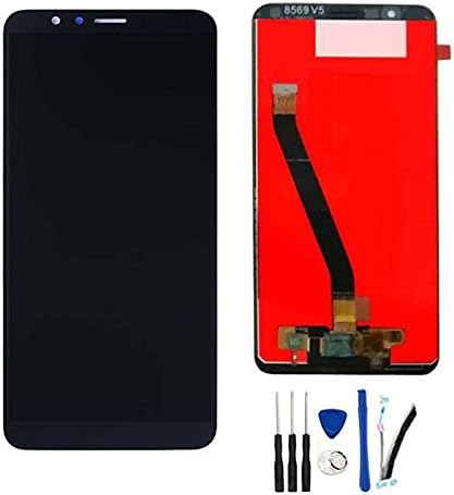 LCD Display Screen Compatible with Huawei Mate SE BND-L34 BND-L24 5.93" Digitizer Touch Glass Panel Replacement for Huawei Honor 7X BND-L21 BND-L22 BND-L31 BND-L2 (Black-with Honor Logo)