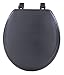 Soft Standard Vinyl Toilet Seat, Black - 17 Inch Soft Vinyl Cover with Comfort Foam Cushioning - Fits All Standard Size Fixtures - Easy to Install Fantasia by Achim Home Decor