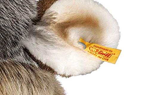 Steiff Snorry Wolf hellgrau sitzend 60 cm, Kuscheltier Wolf, Plüschtier aus streichelweichem Webpelz, ideal zum Kuscheln und zum Spielen, Stofftier für Mädchen und Jungen – Bild 4