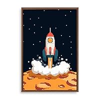 Framed Canvas Wall Art Cartoon Children's Room Canvas Prints Home Artwork Decoration for Living Room,Bedroom - 16x24 inches