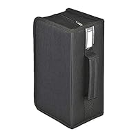 DERTHWER Record Storage Box, CD Hand Carry Box 160 Capacity CD Case Portable CD Storage Box CD Wallet for Car Home Convenient to Use (Color : Black, Size : 28.5X16X12.5CM)