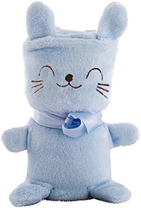 BABYSINGUS Baby Receiving Blanket, Coral Fleece Animals Model Swaddles, Blue