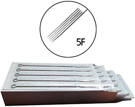 Disposable Sterilized 5F Tattoo Needle (5 Flat) 50pcs/Box Supply (5F)
