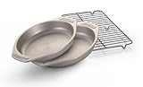 Circulon Nonstick Bakeware 3-Piece Cake Pan Set, Warm Silver