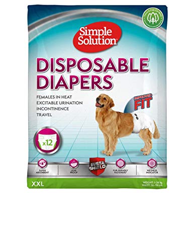 Simple Solution Disposable Dog Diapers for Female Dogs | Super Absorbent Leak-Proof Fit | XL | 12 Count - Thumbnail 6
