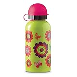 Crocodile Creek Girls Eco Flower Garden Stainless Steel Water Drinking Bottle, Green, 7