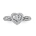 Tk Beauty Brass with 18k white gold plated Swarovski Crystal Lady Bridal Proposal Ring