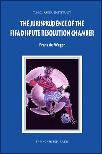 The Jurisprudence Of The Fifa Dispute Resolution Chamber Asser International Sports Law Series De Weger Frans Amazon Com Books
