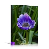Canvas Wall Art Purple Fields Bohemian Colorful Floral Group Multicolor Photography - 12x18 inches
