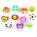DLOnline Cute Animal Pencil Erasers, Pencil Eraser Toppers, Eraser Pencil Caps, Adorable Flower Eraser for Kids (Assorted Erasers 100 PCS)
