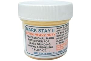 RAINBOW ART GLASS Mark Stay II, Pattern Line Preserver for Glass Grinding, Sawing, & Beveling 1oz.