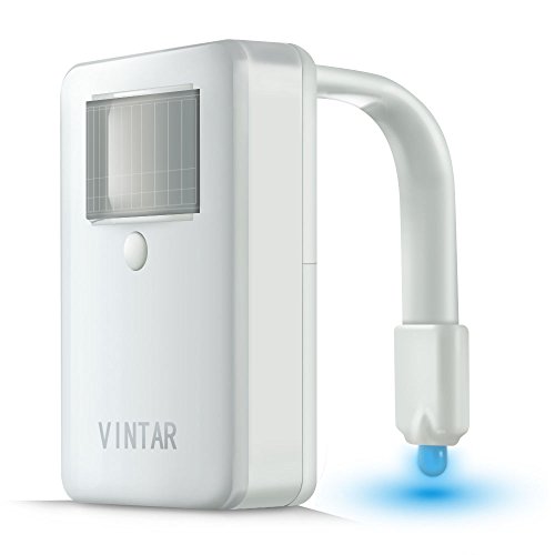 Vintar 16-Color Motion Sensor LED Toilet Night Light, 5-Stage Dimmer, Light Detection