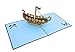 PopLife® Norse Viking Ship 3D Pop Up Card for All Occasions - Happy Anniversary, Father's Day Card, Pop Up Birthday for Men, Retirement - for Dad, for Husband, for Son, for Grandpa