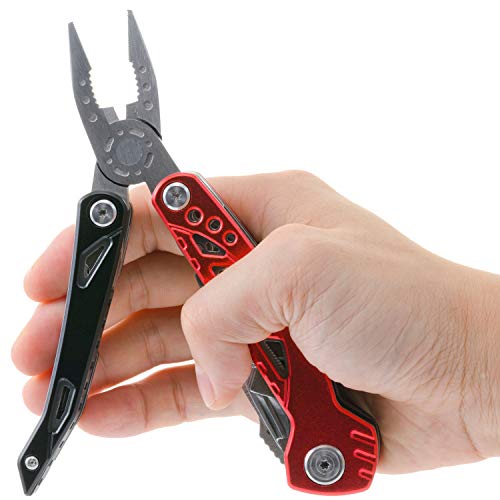 Multitool - Pocket Knife, 12 in 1 Multi Tool, Multifunction Utility Stainless Steel Super Tool Set, Folding Saw, Wire Cutter, Pliers, Multi Purpose Tools for Outdoor Activities, Survival, Camping