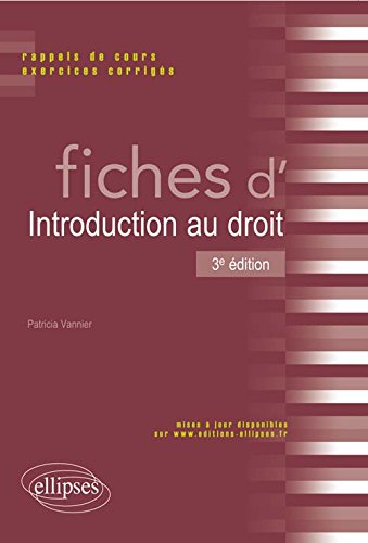 Fiches d'introduction au droit