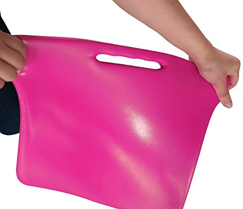 Hongwo Square Foam Garden Kneeling Pad Kneeler Cushion Knee Mat with Handle for Baby Bath, Fitness, Yoga, Gym, Cleaning-13.4"x13.4"x0.8"-Pink - Thumbnail 2