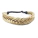 Vigour Beauty Wide Fishtail Synthetic Hair Braided Headband Classic Chunky Plaited Braids Elastic Stretch Hairpiece Women Girl Beauty Accessory Classic Blonde Color(15/27)