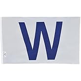 3x5FT Chicago Baseball Win Flag White and Blue Fly The W