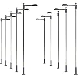LQS10W 10pcs Model Railway Train Lamp Post Street Bright White Lights HO OO Scale LEDs New