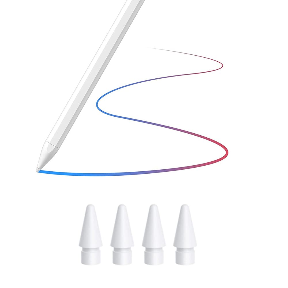 TUCANA Pen Tips Compatible for iPad Pencil 1st & 2nd Generation (White 4-Pack)