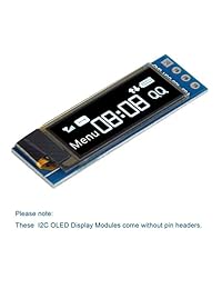 MakerFocus   Módulo de pantalla OLED I2C de 1,5 pulgadas con 128 x 128 píxeles, nivel gris de 16 bits y controlador interno, con interfaz SPI I2C, CC 3,3 V 5 V para Arduino 2 piezas