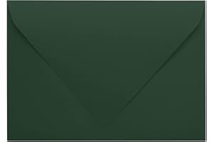 Darling Souvenir A2 Dark-Green Invitation Envelopes (4 3/8 x 5 3/4) Euro V-Flap 80 LBS Self-Adhesive Perfect for Greeting Car