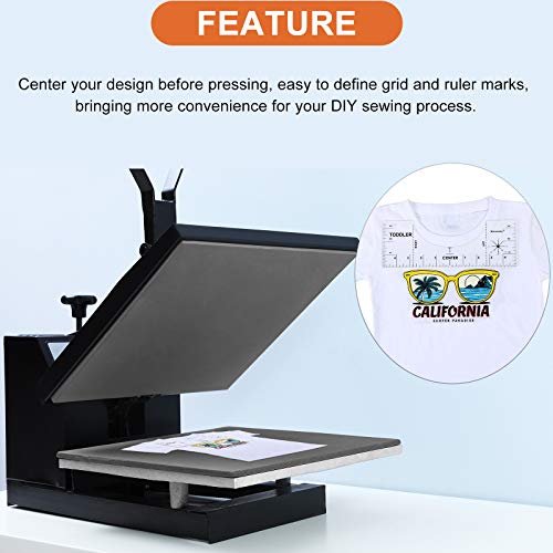 8 Pieces TShirt Alignment Tool TShirt Guide Ruler TShirt Centering