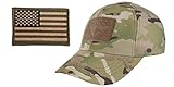 Condor Multicam Tactical Cap & USA Flag Patch Stitching & Excellent Fit for Most Head Sizes (Multicam)