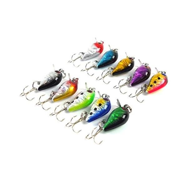Aorace-10pcslot-Mini-Fishing-Lures-10-Colors-Fishing-Bait-26cm16g-Fishing-Tackle-10-High-Carbon-Steel-Treble-Hook