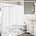 Gee Di Moda Gypsy Ruffled Shower Curtain in White (70x72) - Add Charm and Style to Your Bathroom Decor
