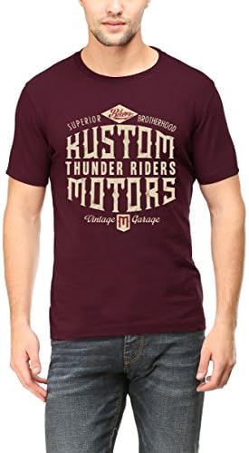 Nalaayak Men's Round Neck Half Sleeve Cotton T-Shirt | Thunder Riders