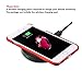 Antye Qi Wireless Charger Charging Receiver Case for iPhone 7 Plus, Matte Coated Finish & Ultra Slim Phone Back Cover Case with Flexible Connector - Red