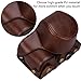 Hargedis XEVN for sony a6400 case,for sony a6300 case,Premium PU Full Body Leather Camera Case Bag for sony alpha a6300 a6000 a6100 a6400 Fit 16-50mm Lens with camera Shoulder Strap(Coffee)