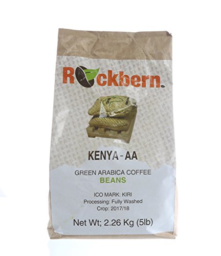 Unroasted Raw Green Coffee Beans - 5LB, Mt. Kenya AA Single Origin Gourmet Arabica Coffee Beans for Roasting