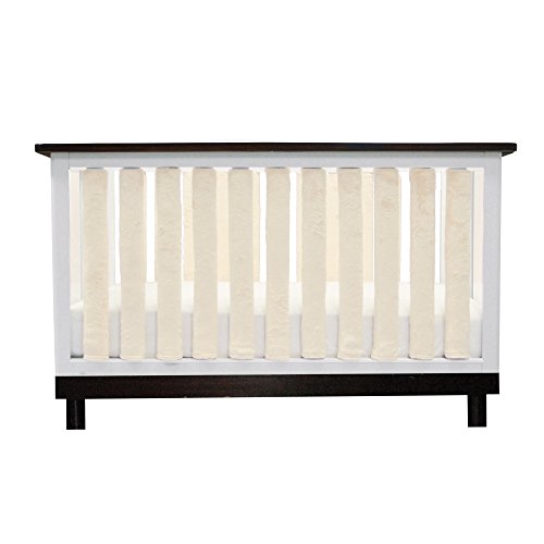 Go Mama Go 24 Piece Pure Safety Vertical Crib Liners, Cream Minky - Thumbnail 3