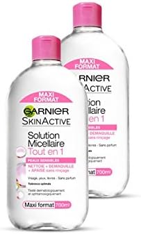 Garnier Skinactive Solution Micellaire Tout En Un Tous Types De Peaux Même Sensibles Maxi Format Lot De 2 X 700 Ml