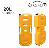 SXMA Fuel Tank Cans Spare 5 Gallon Portable Fuel Oil Petrol Diesel Storage Gas Tank Emergency Backup for Jeep JK Wrangler SUV ATV Car Motorcyc Toyota ect Most Cars (Pack of 1) (Yellow)