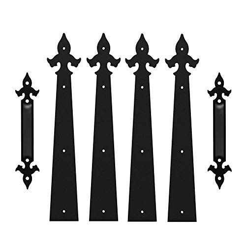 CCJH Decorative Carriage House Garage Handle Hinge Accent Set Door