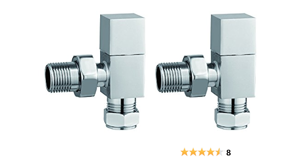 Keenware KRA-004 - Válvula cuadrada para radiador y toallero, cromado