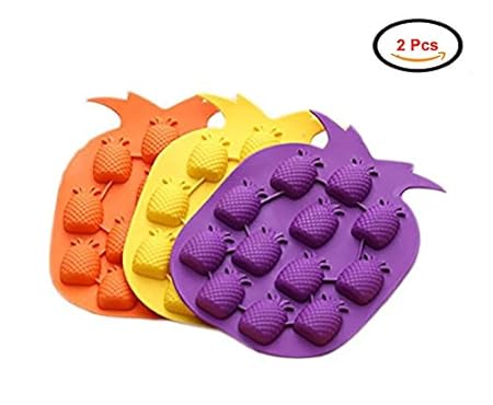 haodou 2pcs Piña creativo silicona molde Food Grade silicona Jabón ...