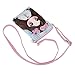 FakeFace Teens Girls Kids Students Lovely Cartoon PU Leather Mini Shoulder Bags Crossbody Bags Cell Phone Case Holder Small Wallet Purse Cash Key Coin Pouches Clutch Handbag, Blue, One Size