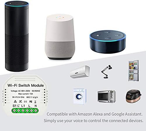 Tamkyo Wifi Smart Light Switch Diy Breaker Module Smart LifeTuya APP Control Remoto Funciona con Alexa Echo Home 12 Way