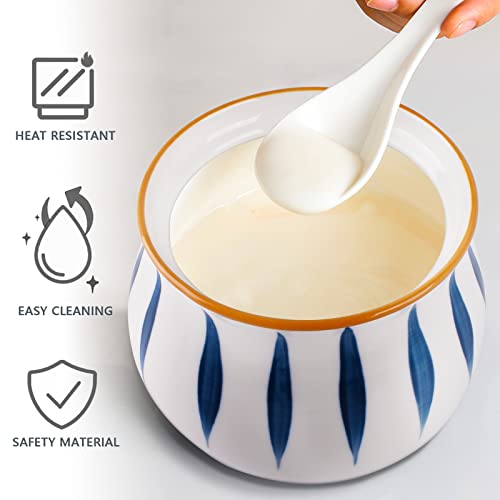 Koythin Ceramic Bacon Grease Container with Strainer, 23oz Suitable for