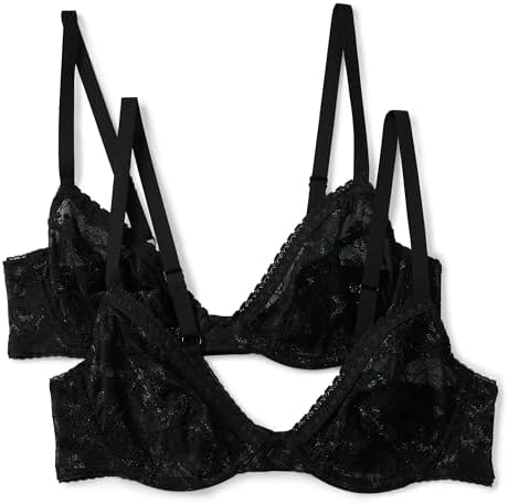 DOBREVA Women's Lace Bralette Corset Bra Longline Bustier Padded