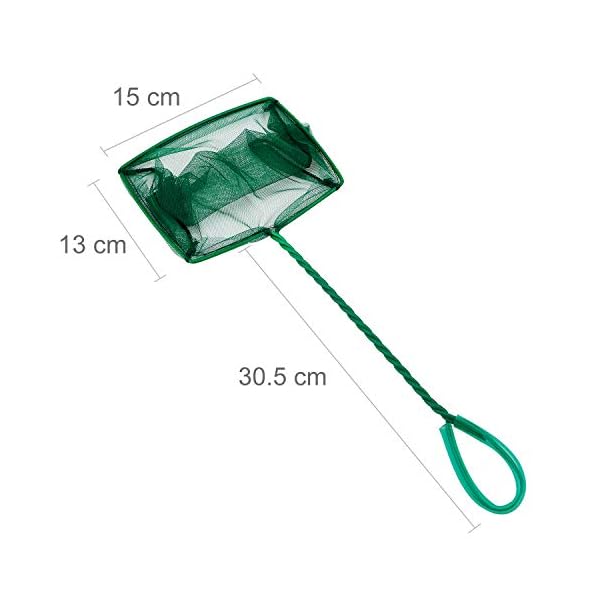 Uniclife-15cm-Aquarium-Fish-Net-Fine-Mesh-Fish-Catch-Nets-with-Plastic-Handle-Green Uniclife 10/15/20/25 cm Aquarium Fish Net Fine Mesh Fish Catch Nets with Plastic Handle - Green