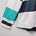 Womens Color Block Striped Sweatshirt Crewneck Long Sleeve Loose Pullover Tops Green